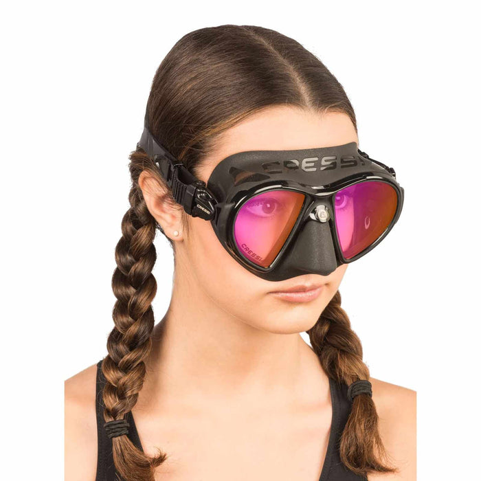 Masque de Plongée en Silicone Zeus Lentilles Noir-Orange Cressi DS4750509