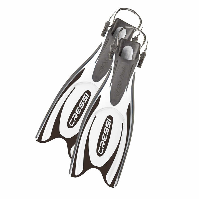 Fins de buceo Frog Plus Negro-Blanco S-M-EU 39-42-UK 5-7 Cressi BF203040