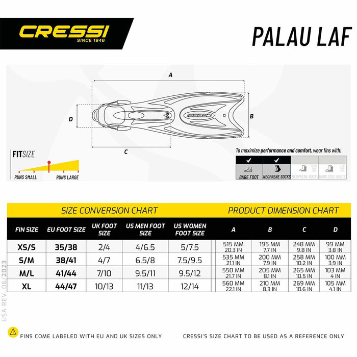 Palmes de snorkeling et de natation Palau Noir-Rose EU 35-38-UK 2-4 Cressi CA115435
