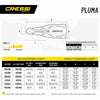 Kit de snorkeling Pluma Noir EU 39-40-UK 5,5-6,5 Cressi CA17953940