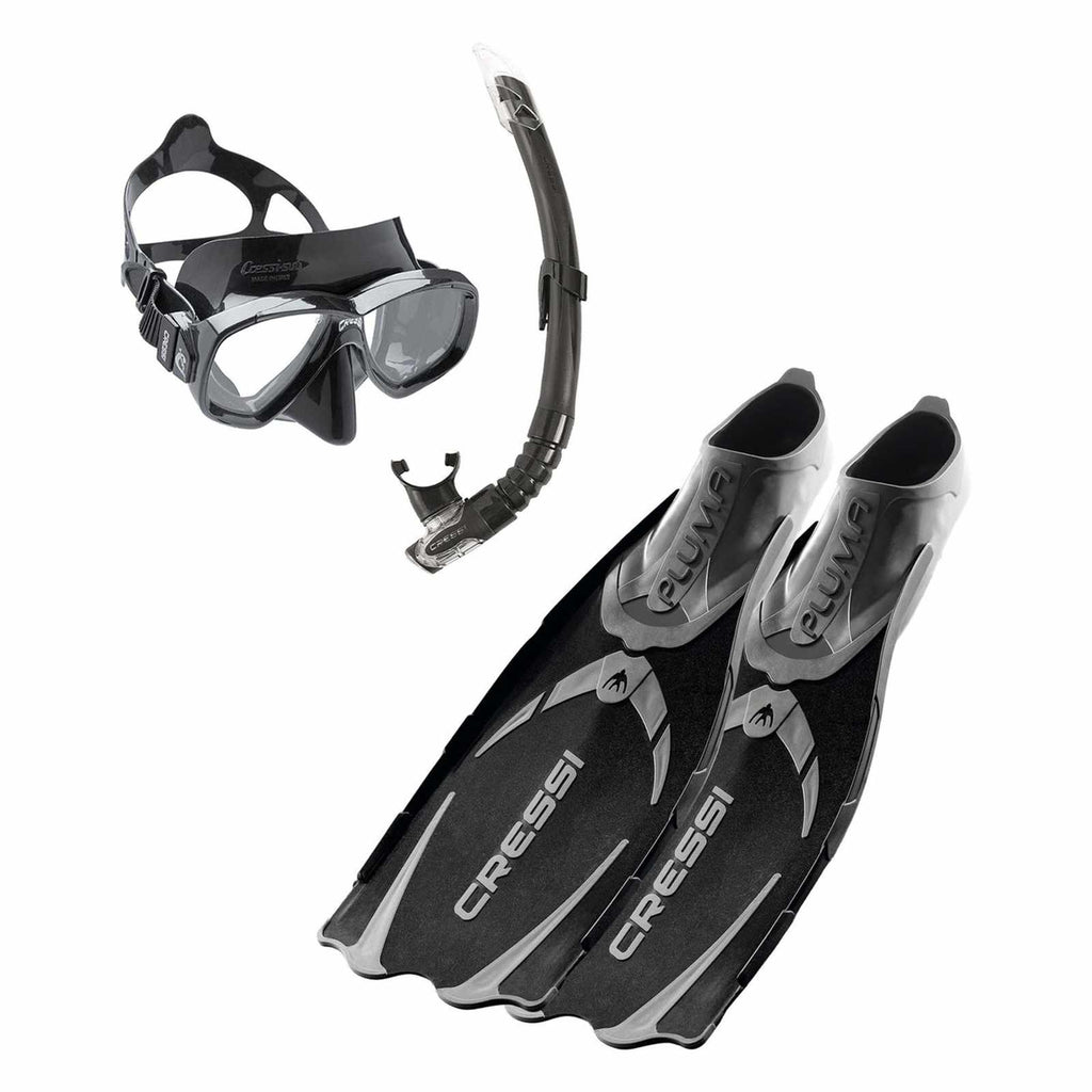 Kit de snorkeling Pluma Noir EU 39-40-UK 5,5-6,5 Cressi CA17953940