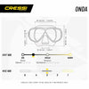 Masque de snorkeling en silicone Onda Transparent-Rose Cressi DN207040