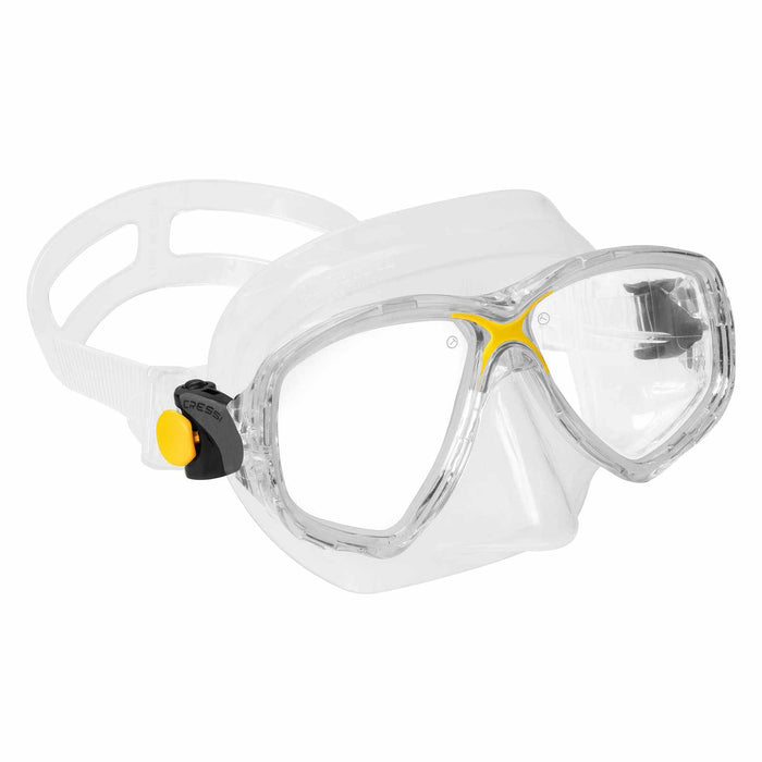 Masque de snorkeling en silicone Marea Transparent-Jaune Cressi DN281010
