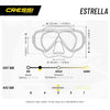 Masque de snorkeling en silicone Estrella Transparent-Rose Cressi DN340040