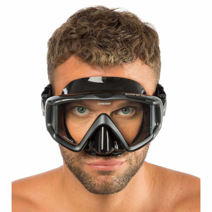 Masque en silicone de plongée Liberty Triside Noir-Dark Cressi DS455050