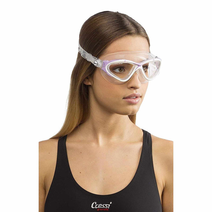 Masque de natation Planet Transparent-Blanc-Lilas Cressi DE202641