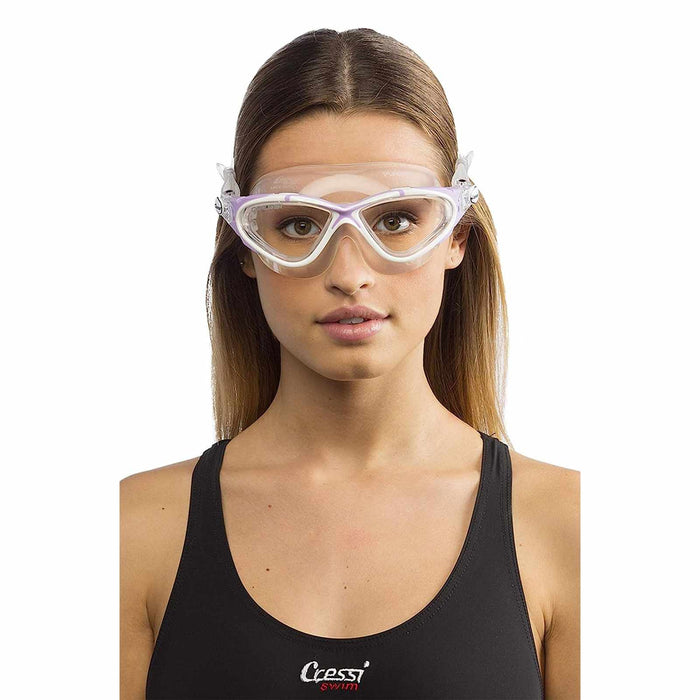 Masque de natation Planet Transparent-Blanc-Lilas Cressi DE202641