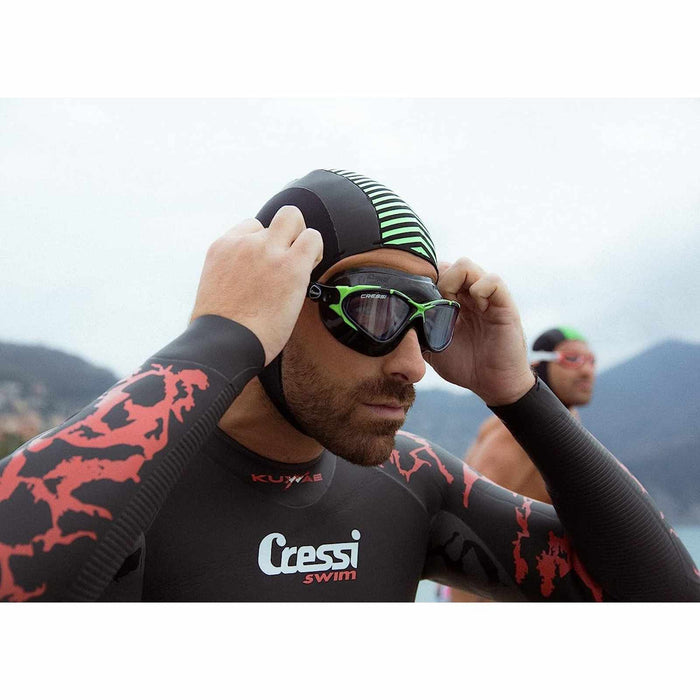 Masque de natation Planet Sombre-Noir-Rouge Lentilles Fumées Cressi DE202758