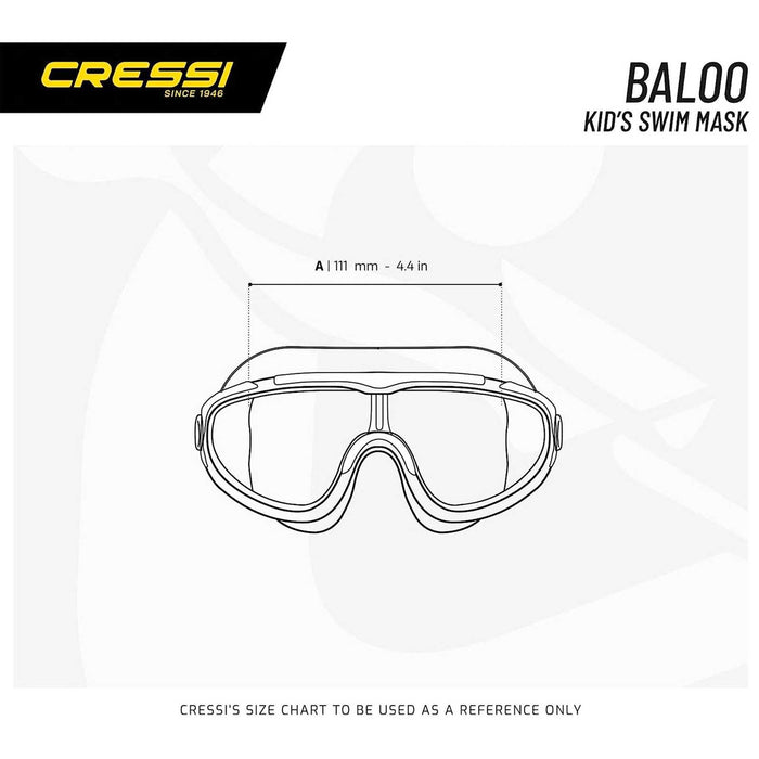 Masque de natation Baloo Enfant Blanc-Bleu Cressi DE203220