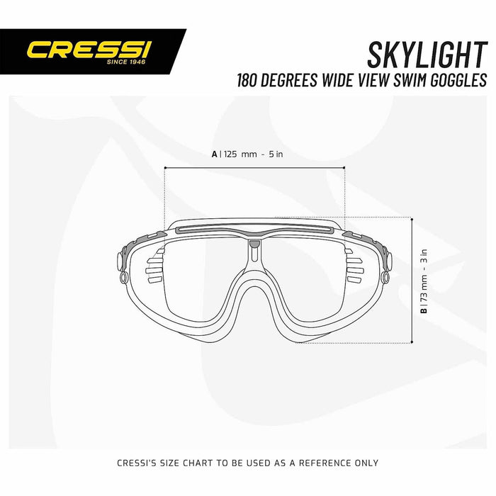 Masque de natation Skylight Dark-Noir Lentilles Fumées Cressi DE203450