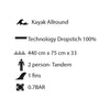 Kayak Gonflable Caravel 440 2 Personnes-Tandem Kohala KHD440