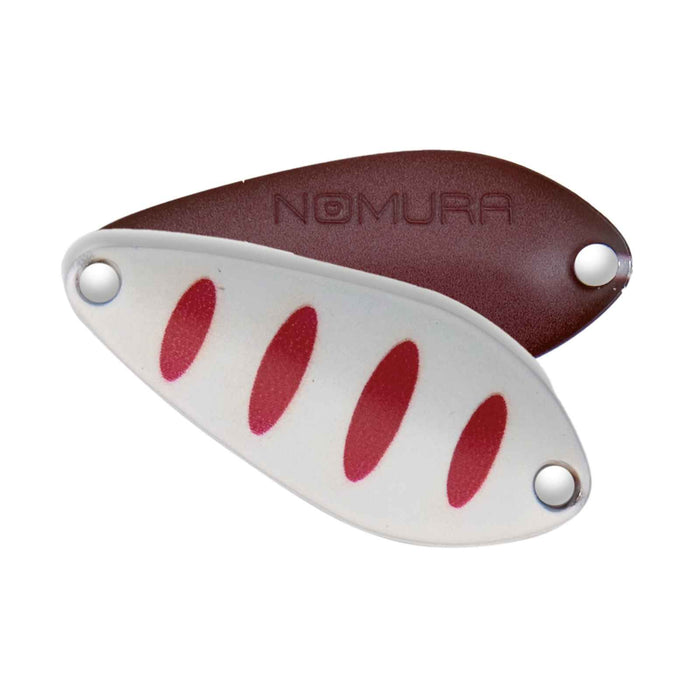 Appât Aki Spoon Blanc Rayures Rouges 2,30g Nomura NM46370123